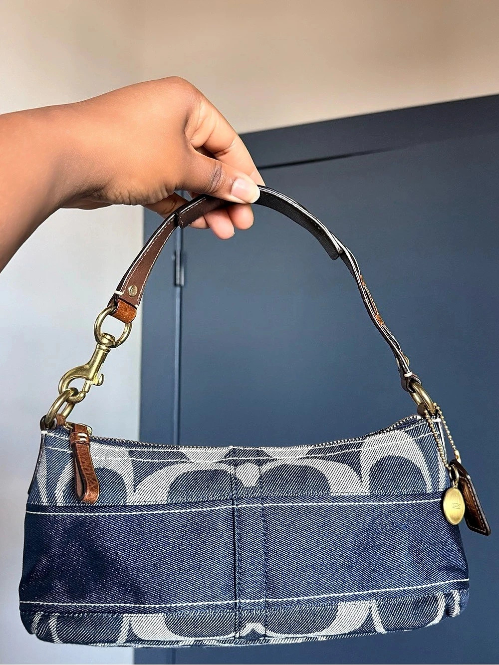 Coach Signature Denim Demi Bag